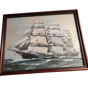 Jack Spurling Framed Print Dreadnought Vintage Nautical Clipper Ship